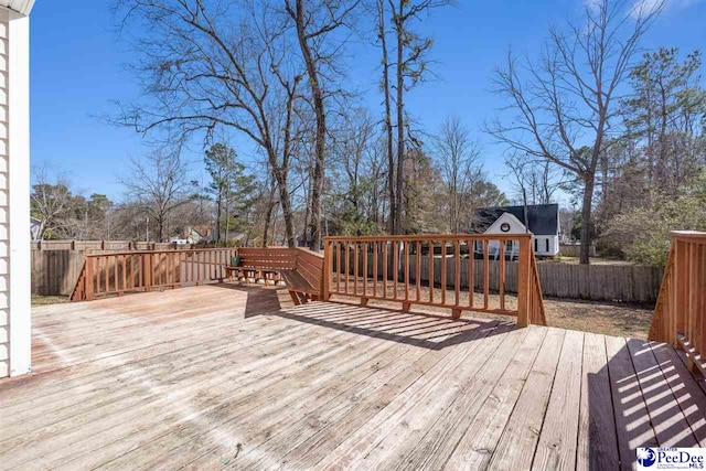 view of wooden deck