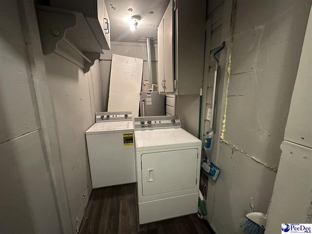 17 Shuler Dr, Sumter, SC 29150 - washroom featuring washer and dryer and dark wood-style flooring