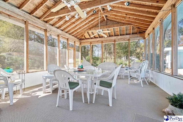 128 Yaupon Dr, Hartsville, SC 29550 - sunroom featuring a wealth of natural light, a ceiling fan, and outdoor dining area