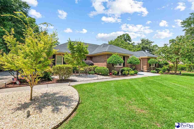 4105 Byrnes Blvd, Florence, SC 29506 - ranch-style home featuring a front yard and brick siding