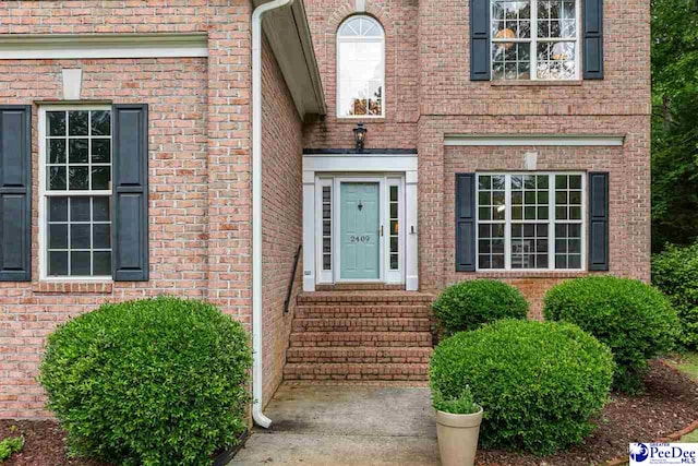 2409 Sarazen Ct, Florence, SC 29506 - doorway to property with brick siding
