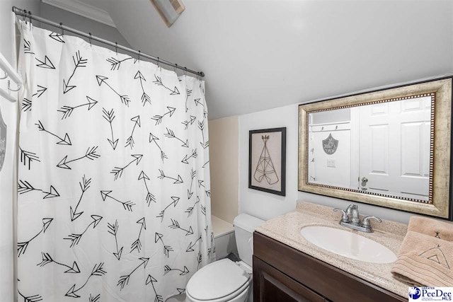 2409 Sarazen Ct, Florence, SC 29506 - bathroom featuring vanity, toilet, and a shower with curtain