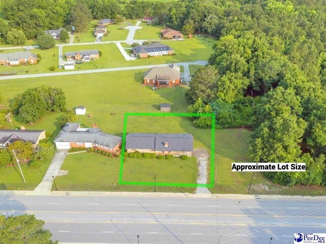 1709 N Irby St, Florence, SC 29501 - aerial view of property and surrounding area featuring property parcel outlined