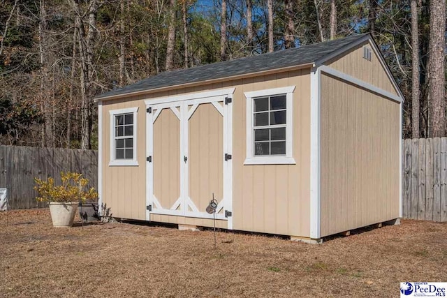 view of outbuilding