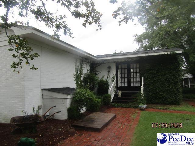 exterior space featuring french doors