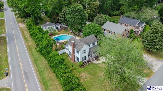birds eye view of property
