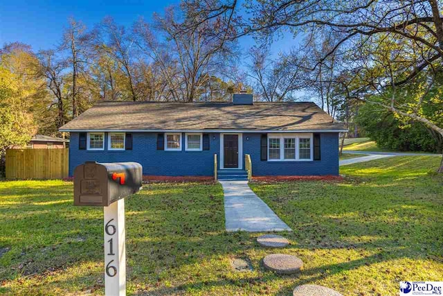 616 Sandra Ter, Florence, SC 29501 - single story home featuring fence and a front yard