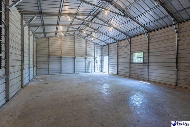 616 Forest Acres Dr, Pamplico, SC 29505 - garage with metal wall