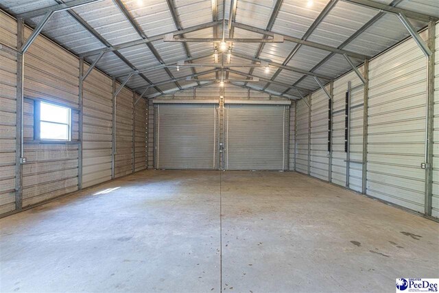 616 Forest Acres Dr, Pamplico, SC 29505 - garage featuring metal wall