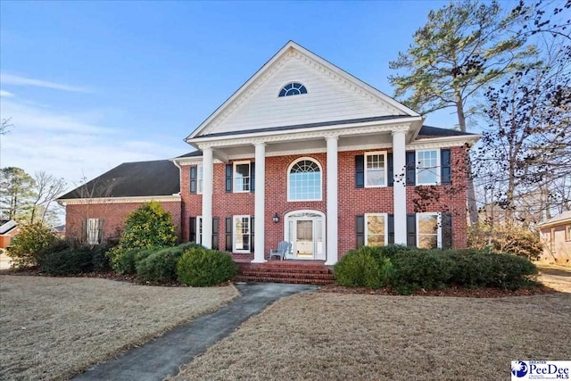 view of greek revival inspired property