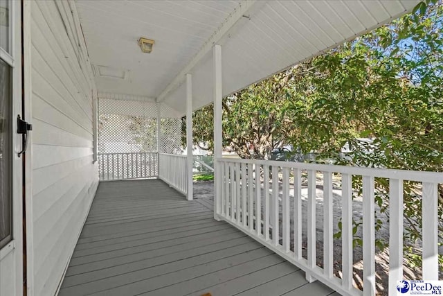 view of wooden terrace