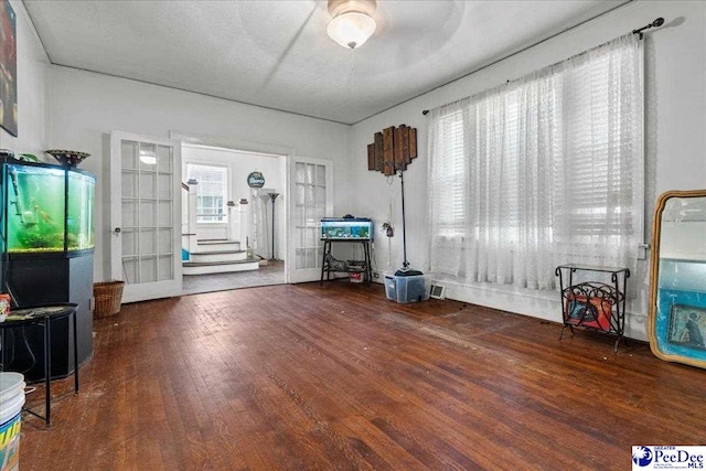 314 W Cedar St, Florence, SC 29501 - interior space with stairs, wood finished floors, and visible vents