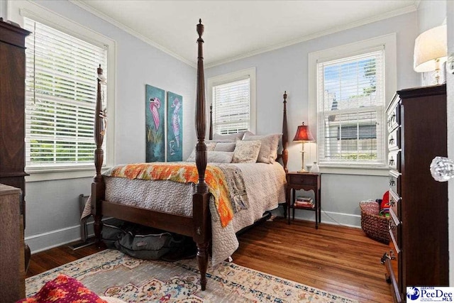 318 Mcleod St, Florence, SC 29501 - bedroom featuring wood finished floors, multiple windows, and ornamental molding
