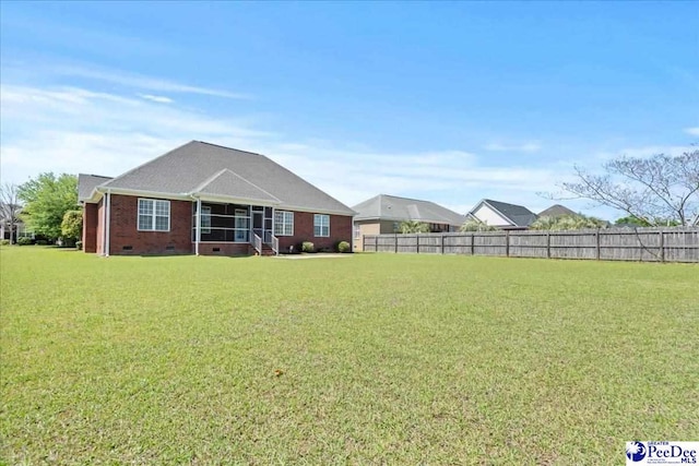 716 Lindsey Dr, Florence, SC 29501 - rear view of house featuring crawl space and brick siding