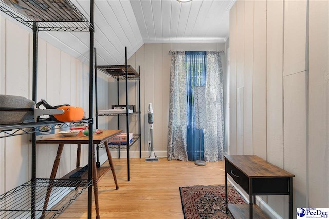 interior space with light wood-style floors
