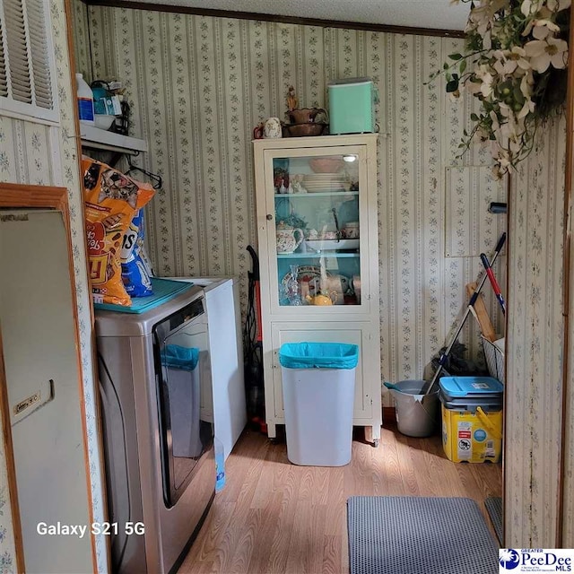 2378 Nichols Ln 2374, 2376, Effingham, SC 29541 - clothes washing area with wallpapered walls, laundry area, and washer and dryer