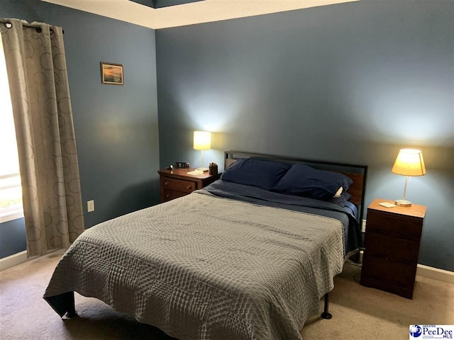 view of carpeted bedroom