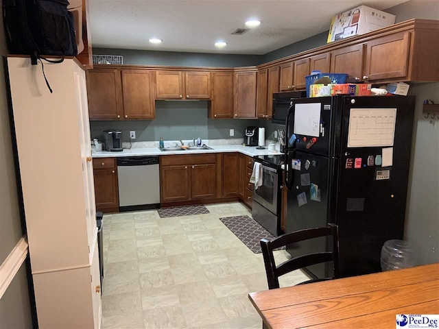 kitchen with stainless steel appliances and sink