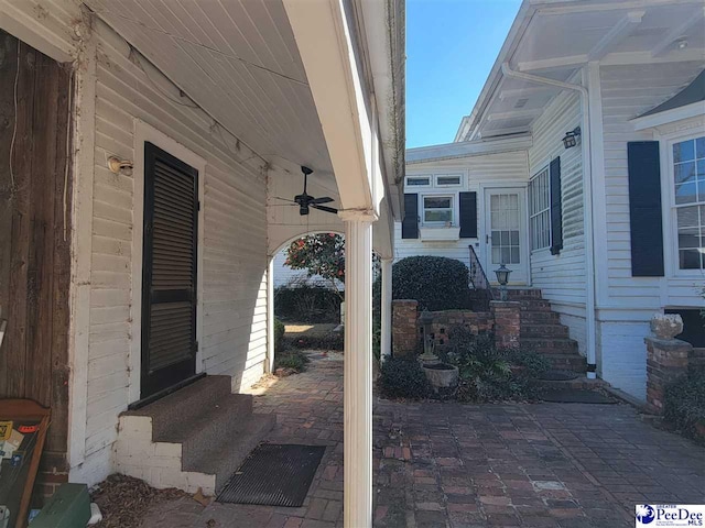 601 Cashua St, Darlington, SC 29532 - view of patio with entry steps and a ceiling fan