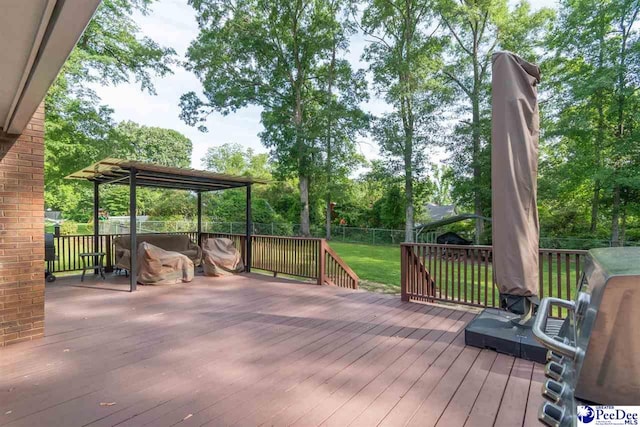 100 Warren Way, Cheraw, SC 29520 - deck featuring view of scattered trees