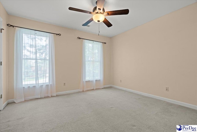 3427 Sussex Ct, Florence, SC 29501 - carpeted spare room featuring a ceiling fan and healthy amount of natural light