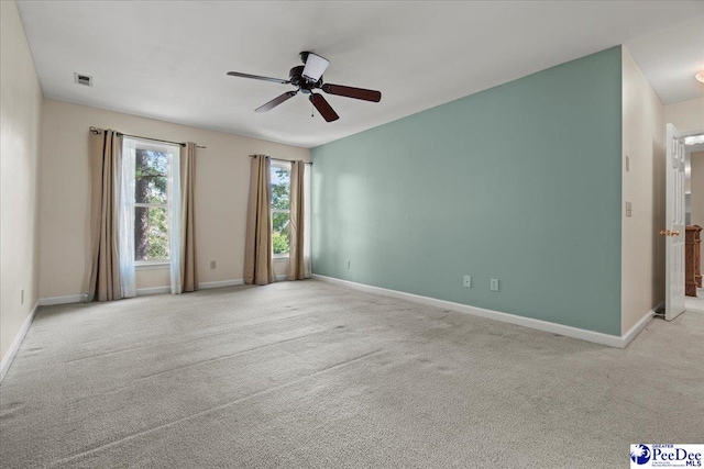 3427 Sussex Ct, Florence, SC 29501 - carpeted empty room with a ceiling fan and baseboards