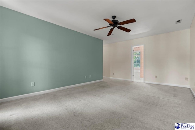 3427 Sussex Ct, Florence, SC 29501 - carpeted empty room with ceiling fan and baseboards