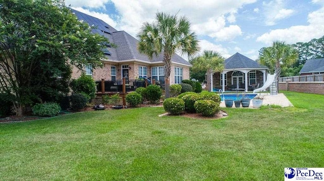 view of yard featuring a gazebo