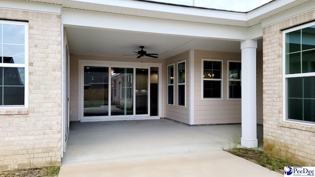 855 Bellemeade Cir, Florence, SC 29501 - view of patio / terrace with ceiling fan