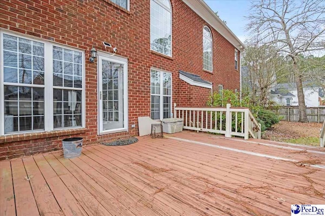 wooden terrace with fence