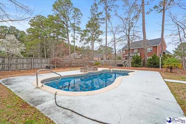 view of pool featuring a fenced in pool and a fenced backyard