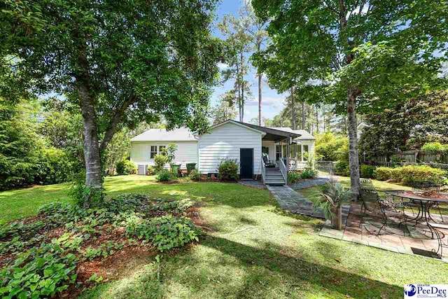view of front of property with a porch