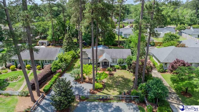 aerial perspective of suburban area