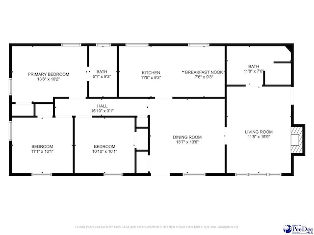 317 Thomas St, Bennettsville, SC 29512 - view of floor plan / room layout