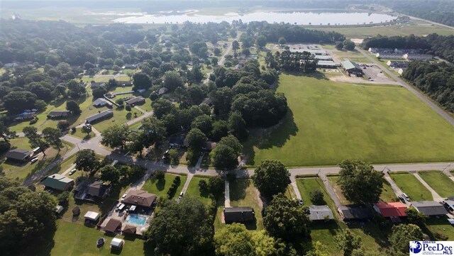 317 Thomas St, Bennettsville, SC 29512 - aerial overview of property's location with a nearby body of water