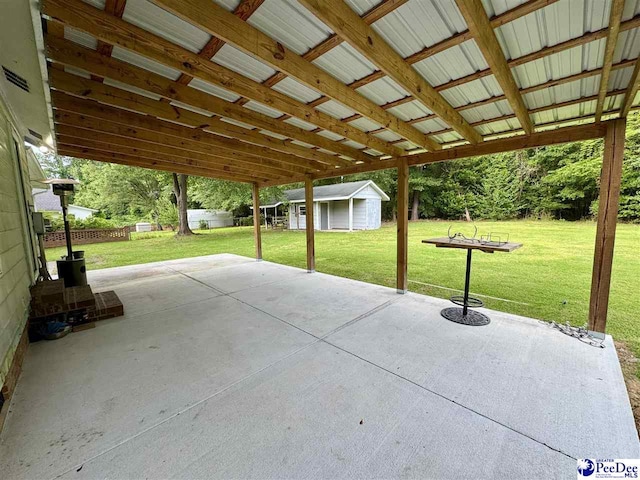188 Chatham Trace Cir, Cheraw, SC 29520 - view of patio / terrace featuring an outbuilding