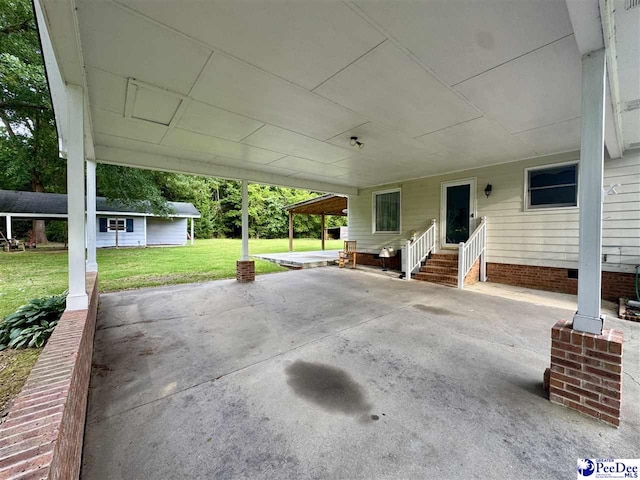188 Chatham Trace Cir, Cheraw, SC 29520 - view of patio / terrace with a carport and entry steps