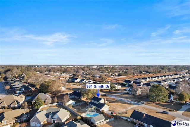 birds eye view of property