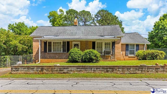 view of front of home with a porch