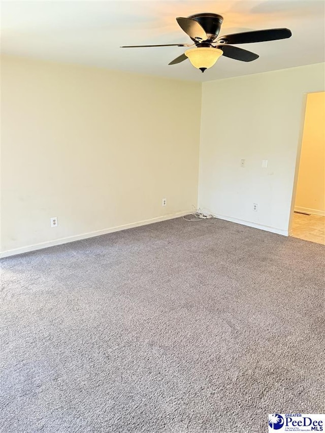 1801 E Howe Springs Rd, Florence, SC 29505 - empty room with a ceiling fan and carpet floors