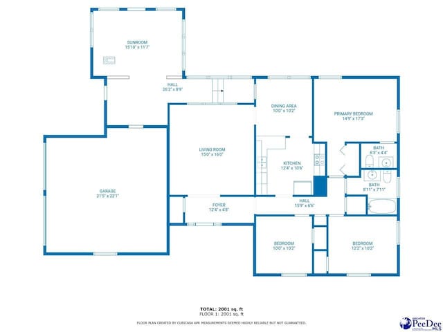 1801 E Howe Springs Rd, Florence, SC 29505 - view of floor plan / room layout