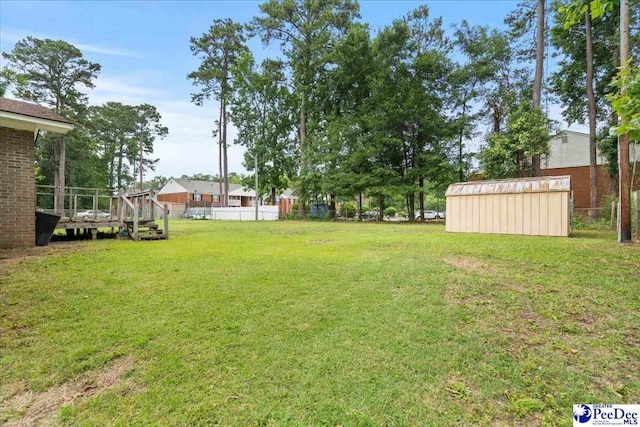 1216 Arrowood Dr, Florence, SC 29501 - view of yard with a deck