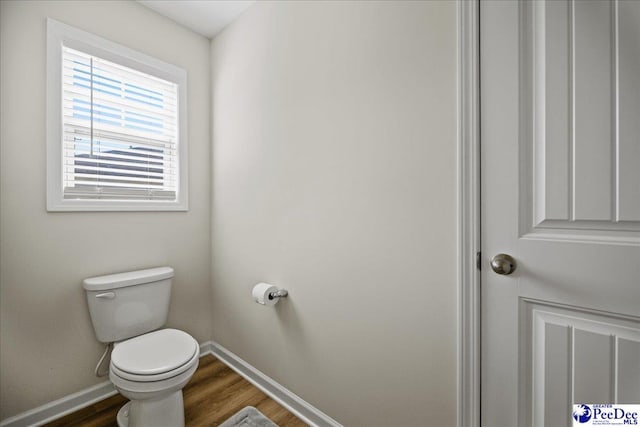 1757 Lake Wateree Dr, Florence, SC 29501 - bathroom with toilet and wood finished floors