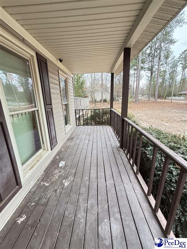 view of wooden terrace