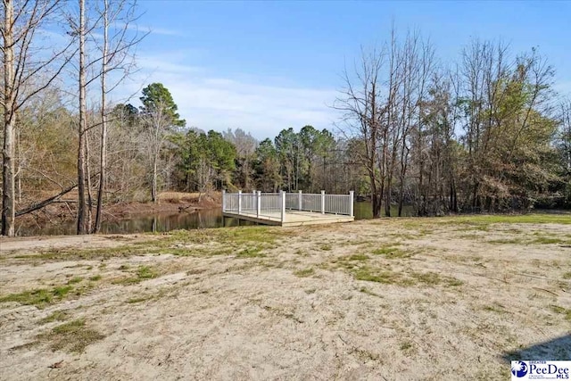 view of yard featuring a water view