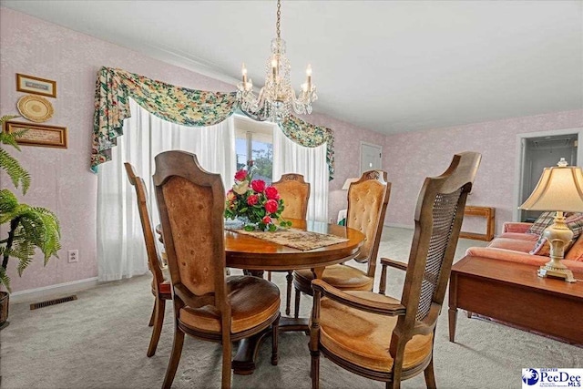 1812 Woods Dr, Florence, SC 29505 - dining room featuring a chandelier and carpet