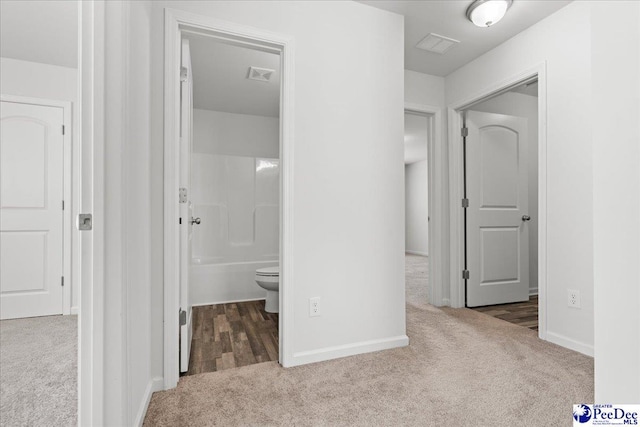 3229 Winding Way Dr, Florence, SC 29506 - hallway with carpet floors and baseboards