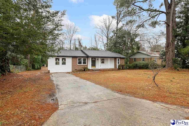 view of ranch-style house