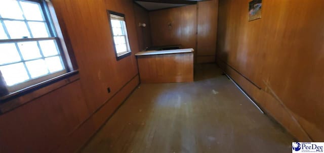 spare room featuring light wood-type flooring