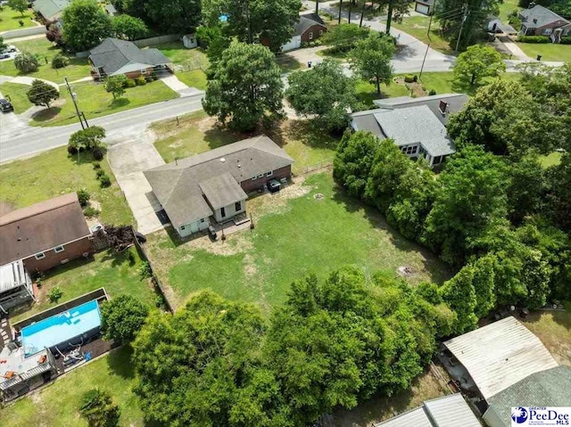 2217 W Mccown Dr, Florence, SC 29501 - aerial perspective of suburban area with a pool area
